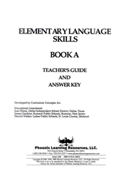 Elementary Language Skills - Book A Teachers Guide 