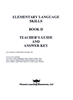 Elementary Language Skills - Book D Teacher's Guide 