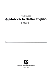 Guidebook to Better English - Level 1 - Test 