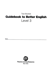 Guidebook to Better English - Level 3 - Test 