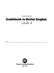 Guidebook to Better English - Level 4 - Test 