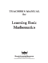Learning Basic Mathematics - Teacher's Manual