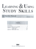 Learning & Using Study Skills - Teacher Manual